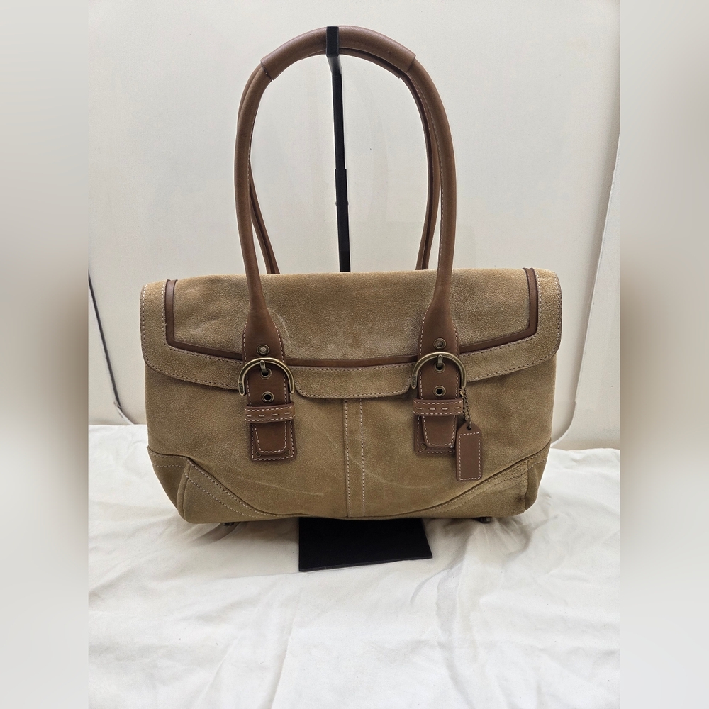 Classic Tan Suede Shoulder Bag
